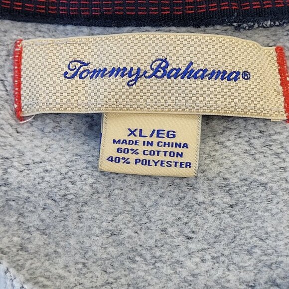 Tommy Bahama Men’s Casual pullover sweatshirt fleece lined crew neck blue XL - Picture 8 of 11